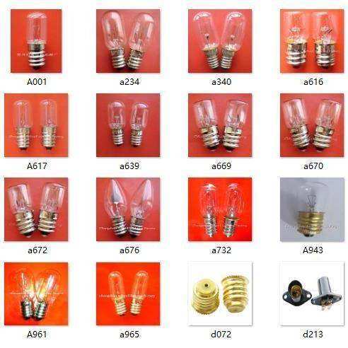 Set of 10 instruments E14 transparent spiral screw indicator bulbs with multiple voltage options 12V to 220V