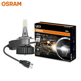 OSRAM LED H7 12V 25W HYZ headlight bulb with 6000K cool white light and +140% brightness, includes 2 bulbs and retail box
