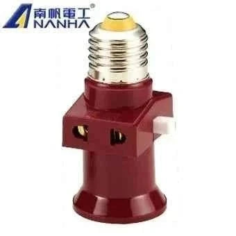 Sail e27 screw-mount double lamp holder a-299 with 4 hole socket and switch conversion base new