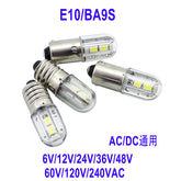 Source manufacturer e10 flashlight led bulb 6v 12v b9 bayonet indicator signal light 24v 48v 60v