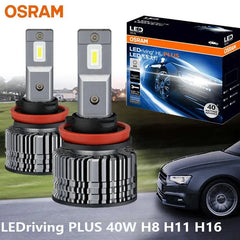 OSRAM LED H8 H11 H16 LEDriving CF2.0 Plus 80W 6000K white car headlight bulbs with cooling fan and high brightness pair