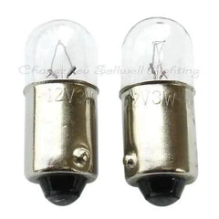 Set of 10 miniature 12v 3w ba9s indicator light bulbs for pilot lamps