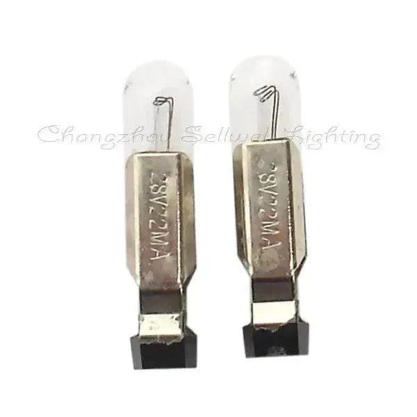 10pcs 28V 22mA telephone lamp indicator bulbs 5x22mm pilot lights wholesale