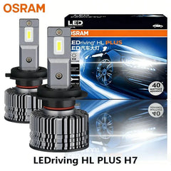 Pair of OSRAM LED H7 LEDriving CF2.0 Plus 80W 6000K white car headlight bulbs with cooling fins and OEM packaging