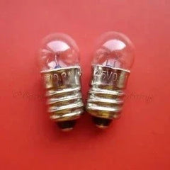Miniature 2.5V 0.3A E10 base indicator bulbs for pilot light lamp set of 10