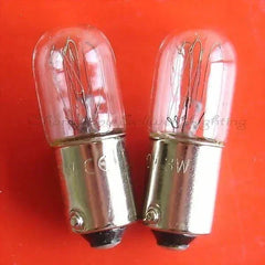 Miniature 220V 3W Ba9s T10x28 incandescent bulbs with 3500h lifespan, 10mm diameter, 28mm length, pack of 10.
