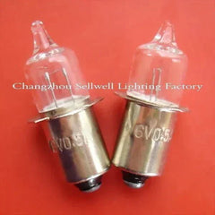 6V 0.5A P13.5S halogen light bulbs set of two on red background