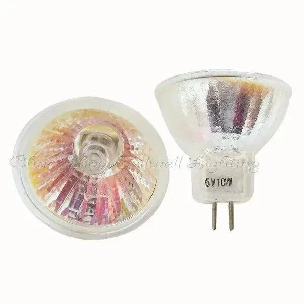 6V 10W MR16 halogen light bulbs set of 10 with two-pin base