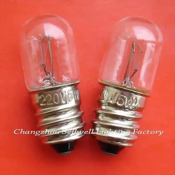 220v 5w E12 miniature light bulbs T13X34 with clear glass and metal base