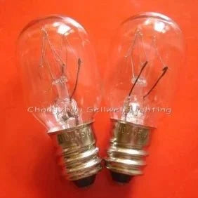 Miniature bulb 110v 15w E12 base T20x45mm clear glass 10pcs pack