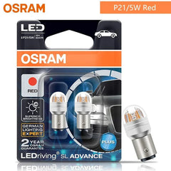 OSRAM LED P21W PY21W LEDriving SL Advance car signal light bulbs pair in retail packaging