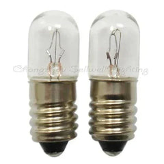 Miniature lamp 12v 5w E10 base T10X28 clear glass bulb set of 2