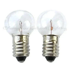 Miniature light 14v 5w E10 base clear bulb 18mm diameter 30mm length pair