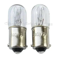 Wholesale miniature lamp 240v 2w ba9s t10x28 A127 pack of 10