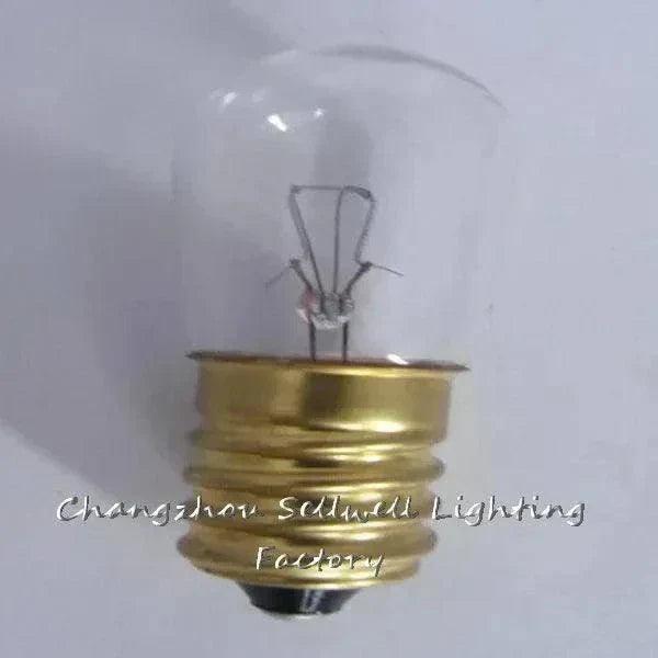 10pcs Small Lamp 60V 8W E14 T19X50 A943 miniature clear glass bulb with brass base