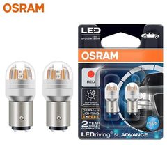 OSRAM LED P21/5W red brake and signal car bulbs with BAY15d base, LEDriving SL Advance packaging