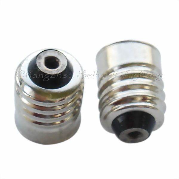 10 pcs metal bayonet screw lamp base adapters for MS4 BA7S BA9S E10 E12 E14 E27 BA15S BA15D R17D sockets
