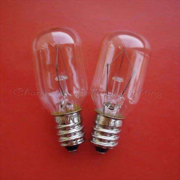 E12 instrument bulbs with screw base for indicator lights, 220v, 10pcs pack