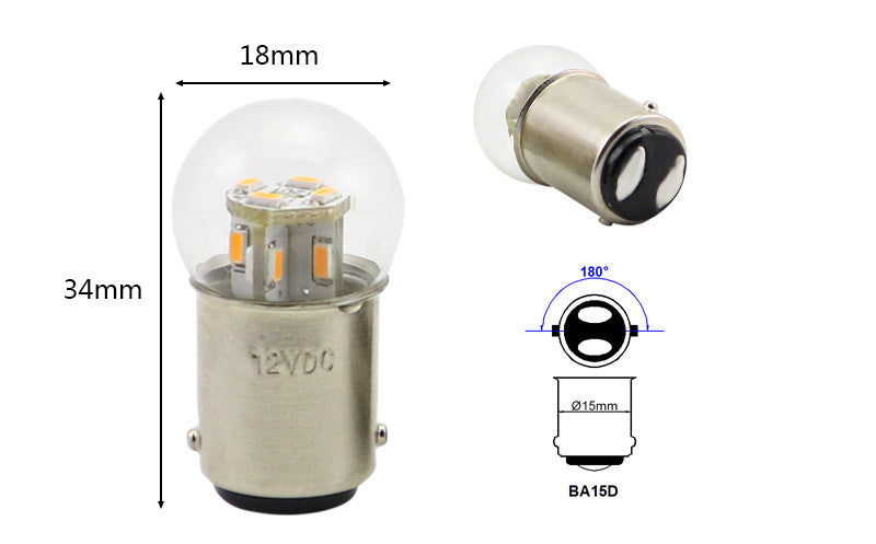 Led car light g18 led bulb 48v led car light r5w motorcycle turn signal light