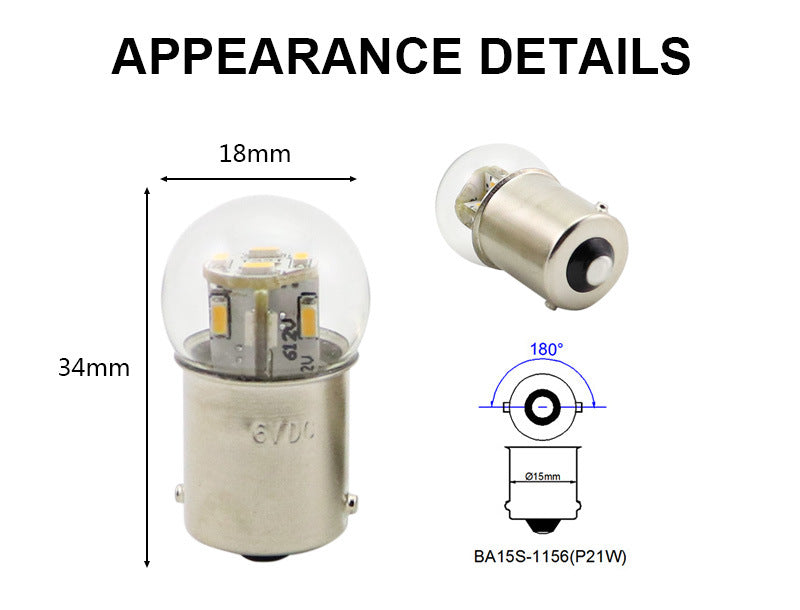 Led car light g18 led bulb 48v led car light r5w motorcycle turn signal light