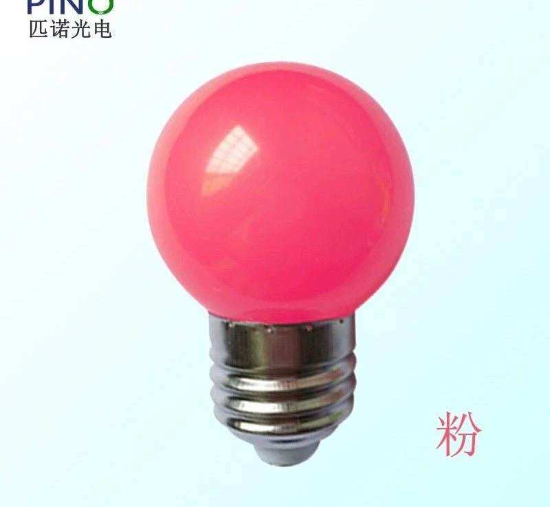 LED color household red E27 220v screw LED light bulb for energy-saving lighting and live broadcast illumination