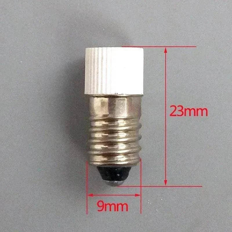 E10mm screw LED 6.3V indicator light bulb with dimensions 23mm height and 9mm diameter