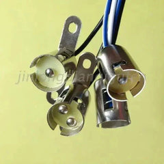 B15 single and double contact bayonet socket lamp alarm base with fixed line holder
