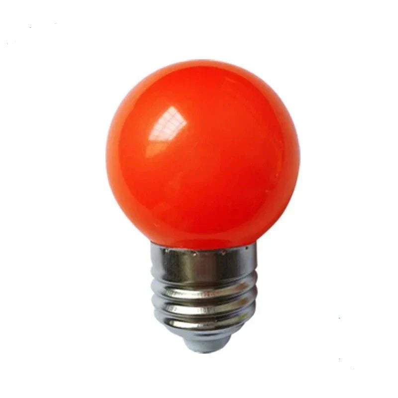 LED color household E27 orange screw light bulb for energy-saving lighting and advertising