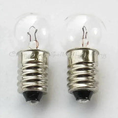 Miniature lighting lamps E10 G14 6V 2.4W clear round glass bulbs 10pcs
