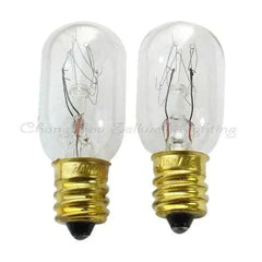 Set of 10 miniature light bulbs E12 base 240V 15W T20x48 clear glass incandescent bulbs