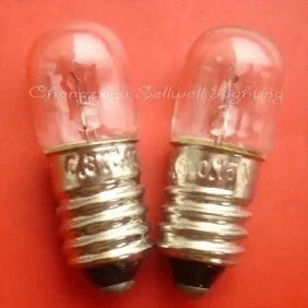 Miniature lamp 6.3v 0.15a e10 base with glass bulb set of two