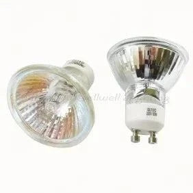 Halogen light 220v 50w GU10 bulb with reflective surface and two-pin base