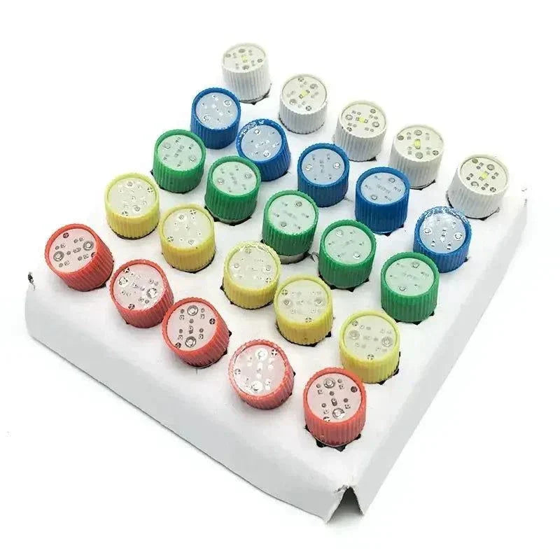 10pcs BA9S LED lamp bead indicator bulbs in multiple colors on white packaging