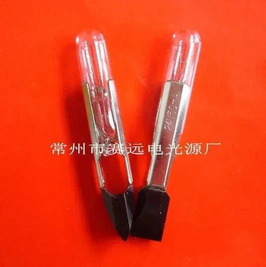 Two 24V 50MA T6.8GX44 telephone lamps on orange background