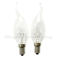 Miniature lamp 240v 40w E14s flame tip bulb pair
