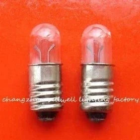 10pcs miniature lamp 2.2V 0.25A E5 T5X15 A951 bulbs on orange background