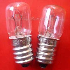 Miniature lamp 24v 30v 6w 10w E14 base clear glass bulb set of two