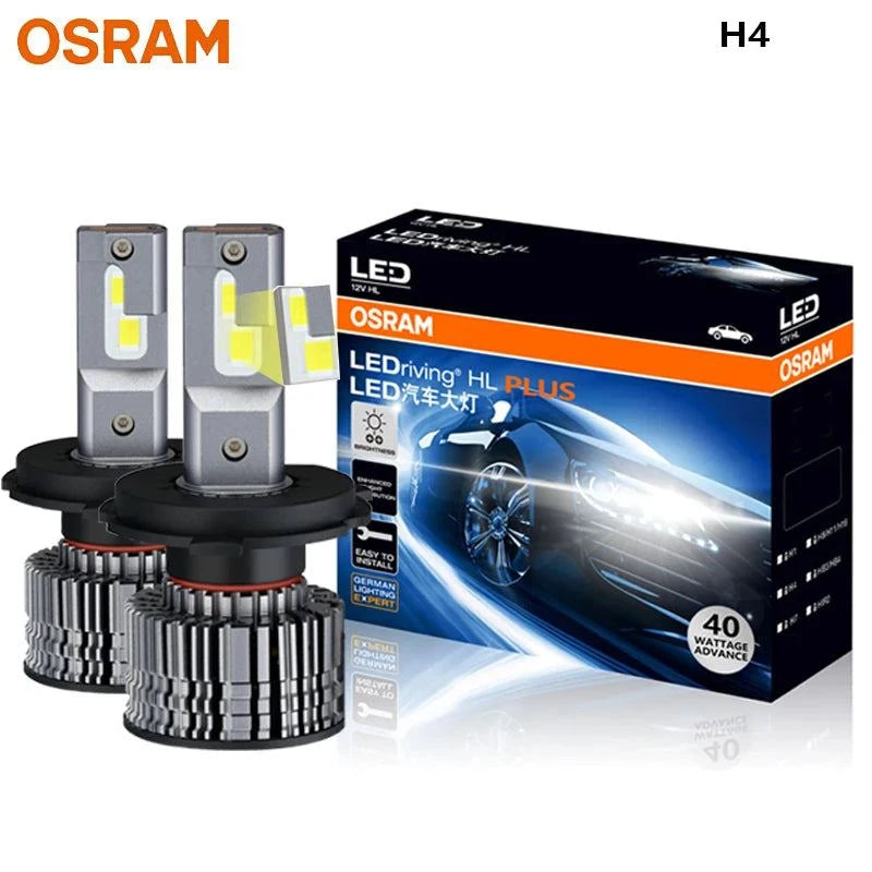 OSRAM LED H4 HB2 9003 LEDriving CF2.0 Plus Car Headlight 80W P43t Bright 6000K White High Low Beam Original Lamps E6204CW,Pair
