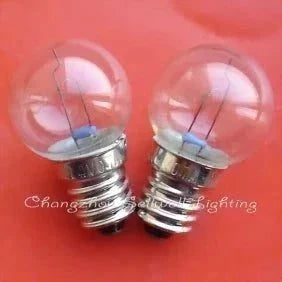 Miniature lamp 4V 0.7A transparent glass bulb with metal E10 base set of two