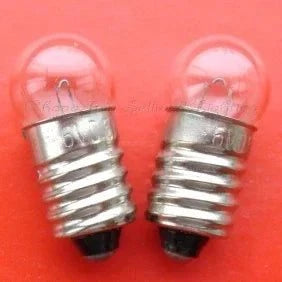 Miniature lamp 6v 0.5a E10 base 11mm diameter new set of 10 pieces