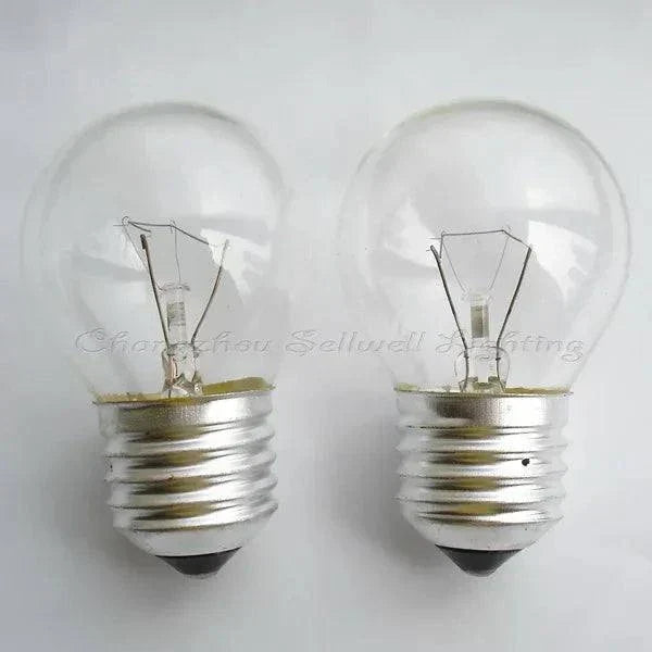 Miniature light 220v 40w E27 G45 clear incandescent bulbs pack of 2
