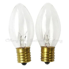 Set of 10 miniature E17 base bulbs, 130V 7W clear glass light bulbs