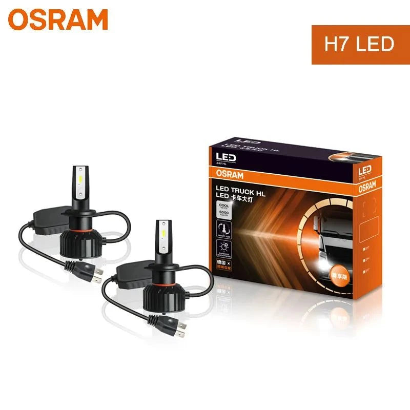 OSRAM TRUCK Pro LED HL H7 H4 H1 24V Truck Headlight 45W 6500K Super Bright White Light High Power Auto Original Lamps, Pair