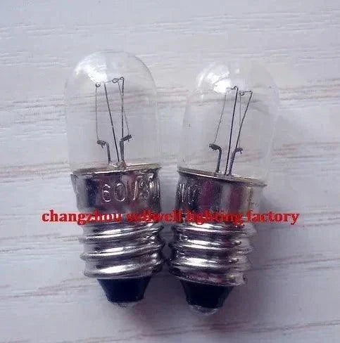 10pcs miniature lamp bulbs 60V 3W E10 base clear glass small light bulbs