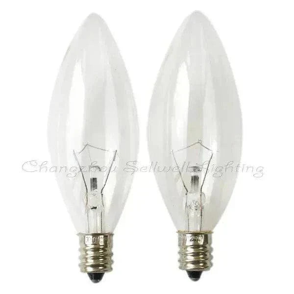 10pcs miniature bulb 120v 25w e12 c32 clear incandescent bulbs factory direct sale