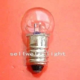 Miniature 6v 0.5a E10 base lamp with 14mm diameter bulb