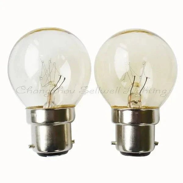 Set of 10 miniature bulbs 220V 15W B22 base clear glass light bulbs