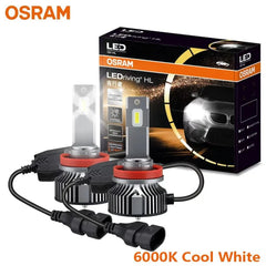 OSRAM LEDriving HL Premium 90W 6000K cool white LED car headlight bulbs with high lumens and compact design.