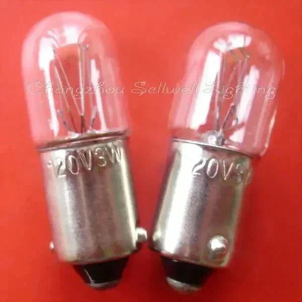 Wholesale miniature lamp 120v 3w Ba9s indicator bulb pilot light 10pcs