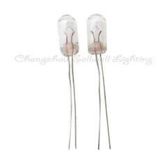10pcs miniature bulbs lamps 6v 0.05a clear glass with wire leads for electronics
